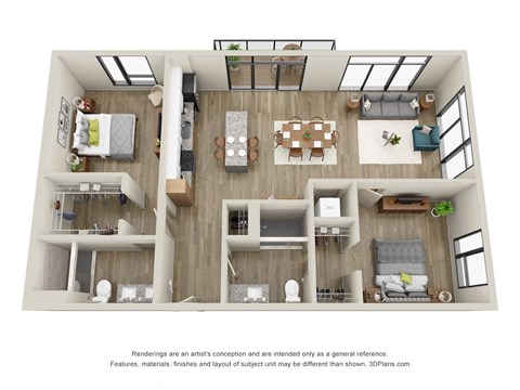 Michigan II - 2 Bed, 2 Bath with Balcony - Downtown Kalamazoo, MI Apartments - 400 Rose